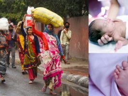 Woman Delivers Baby On Road